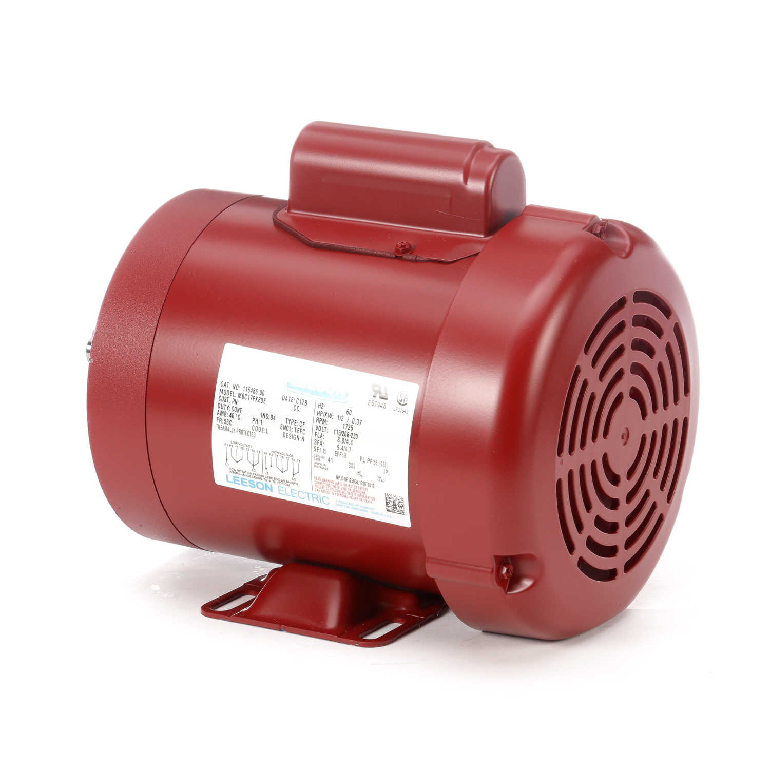 116486.00 1/2HP Leeson Ag Duty Electric Motor