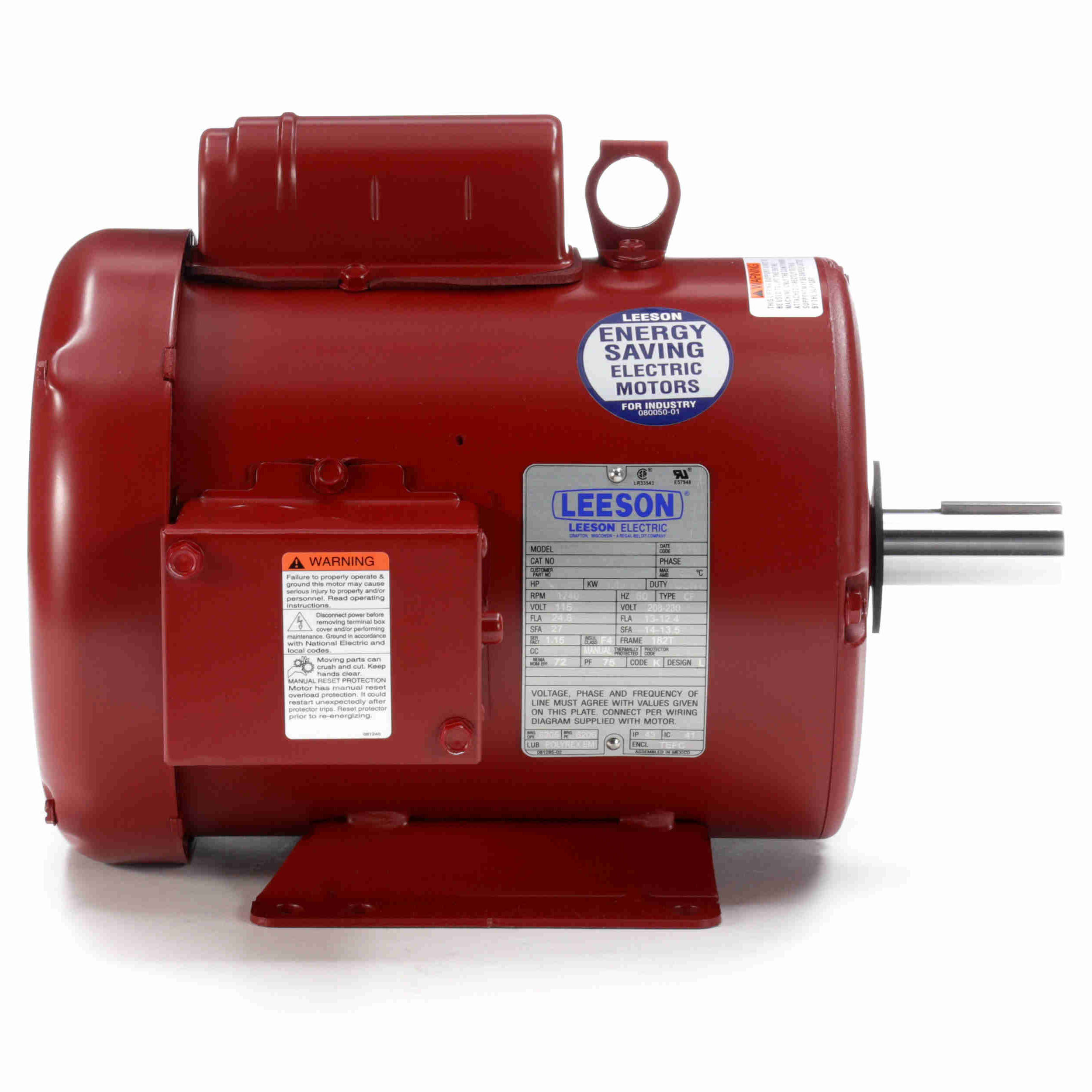 131541 00 Leeson 2HP Extra Hi Torque Agricultural Duty Electric Motor