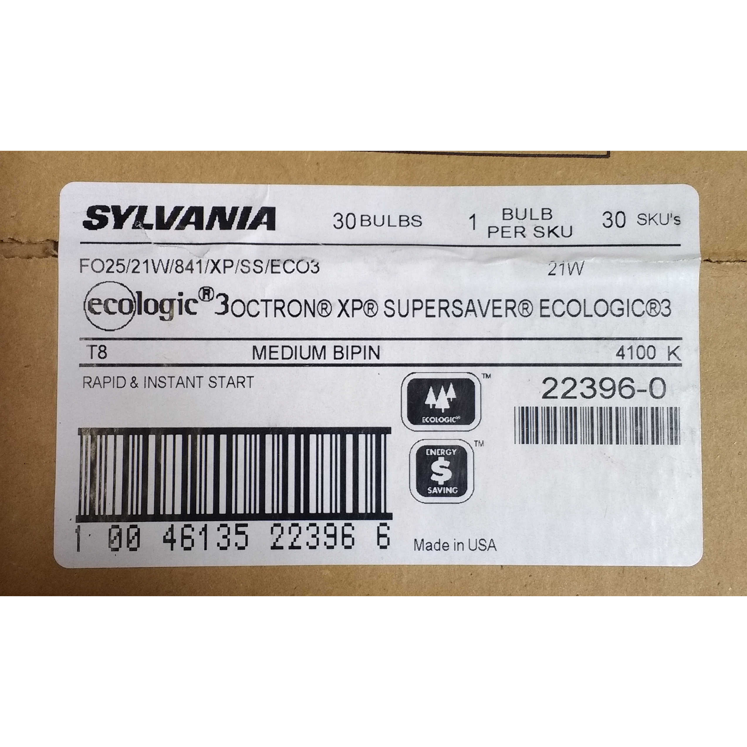 22396-0 Sylvania T8 Octron XP 36' Fluorescent Lamp 2