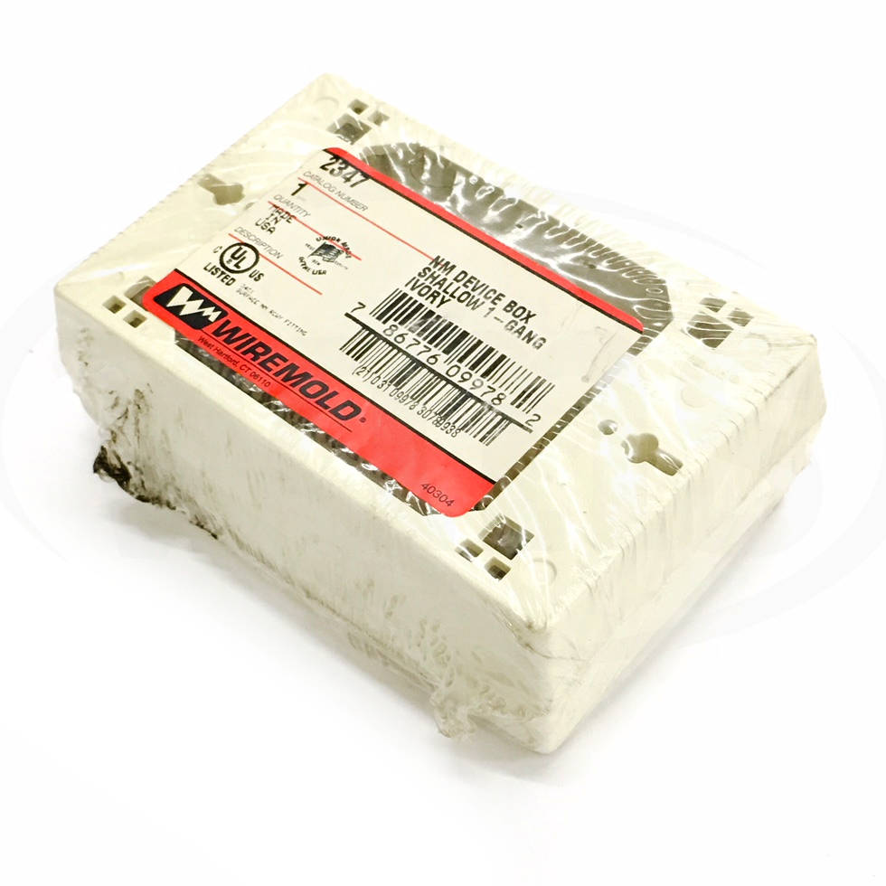 2347 Wiremold NM Device Box, 1 Gang, Ivory 1