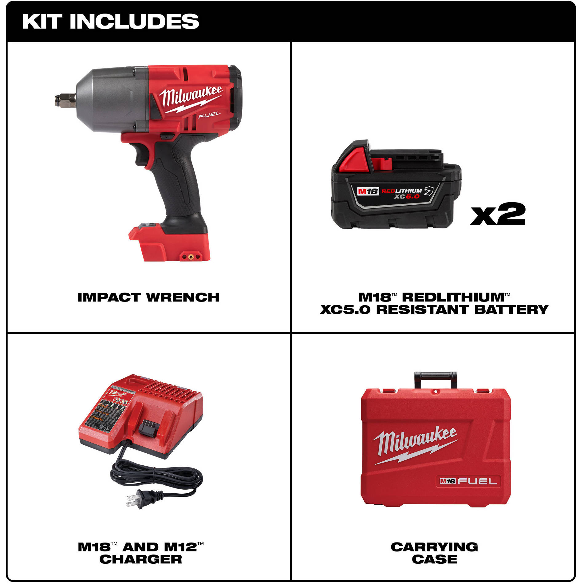 2767-22R Milwaukee M18 FUEL High Torque 1/2' Impact Wrench w/Friction Ring Kit 3