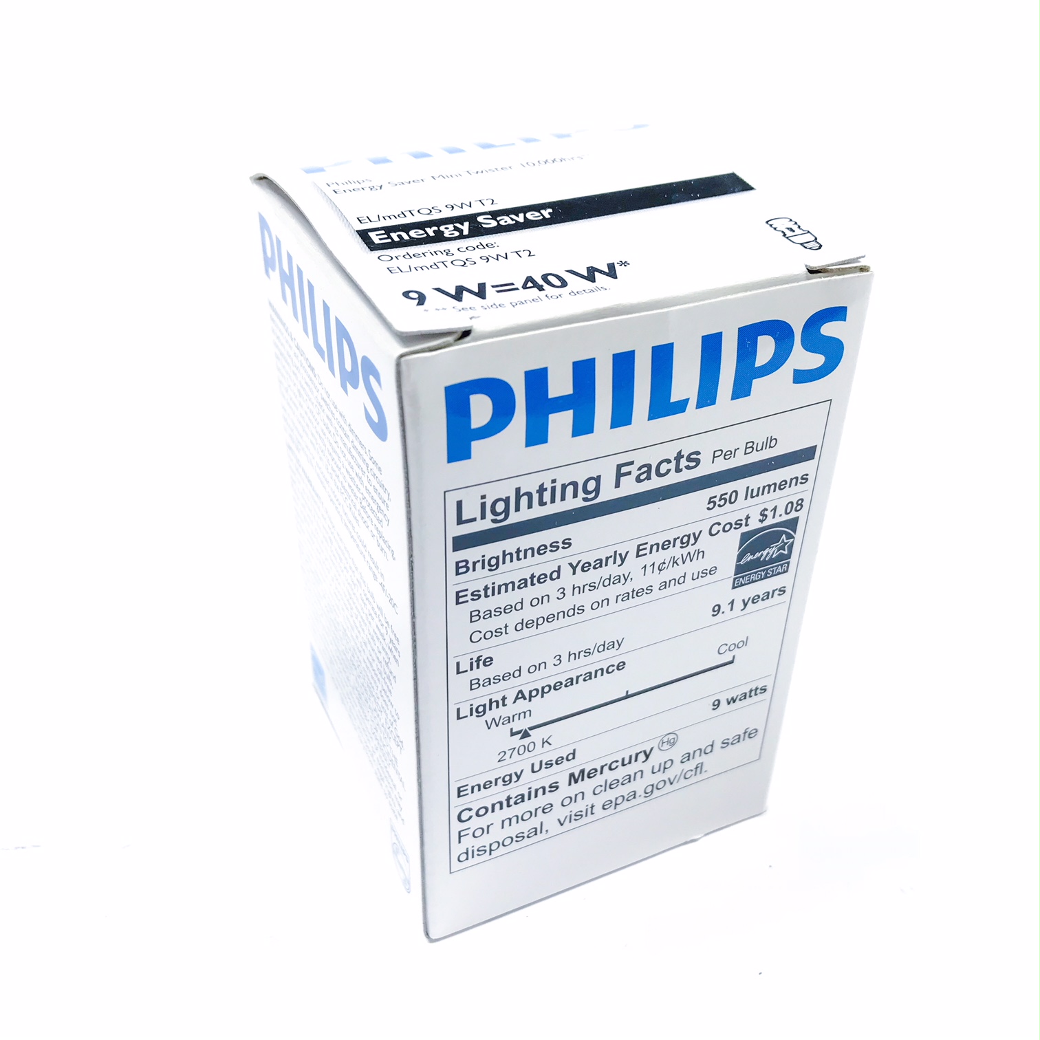 41398-8 Philips 9W White Fluorescent Light Bulb 2