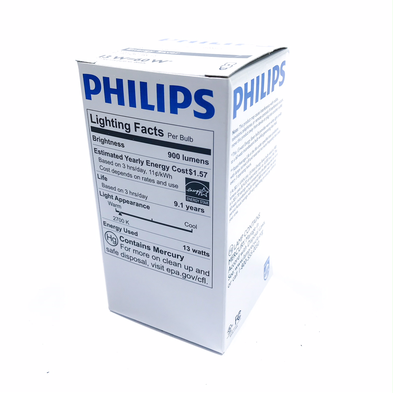 41399-6 Philips 13W White Fluorescent Light Bulb 3