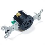 4710 Leviton Black Wall Receptacle, 15 Amp 125 Volt, Black