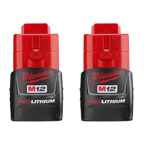 48-11-2411 Milwaukee M12™ Redlithium™ 1.5Ah Compact Battery, 2 Pack