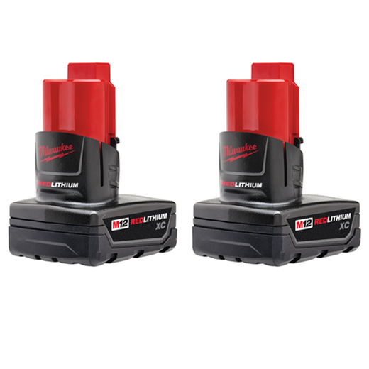 48-11-2412 Milwaukee M12 Redlithium XC Battery, 2 Pack