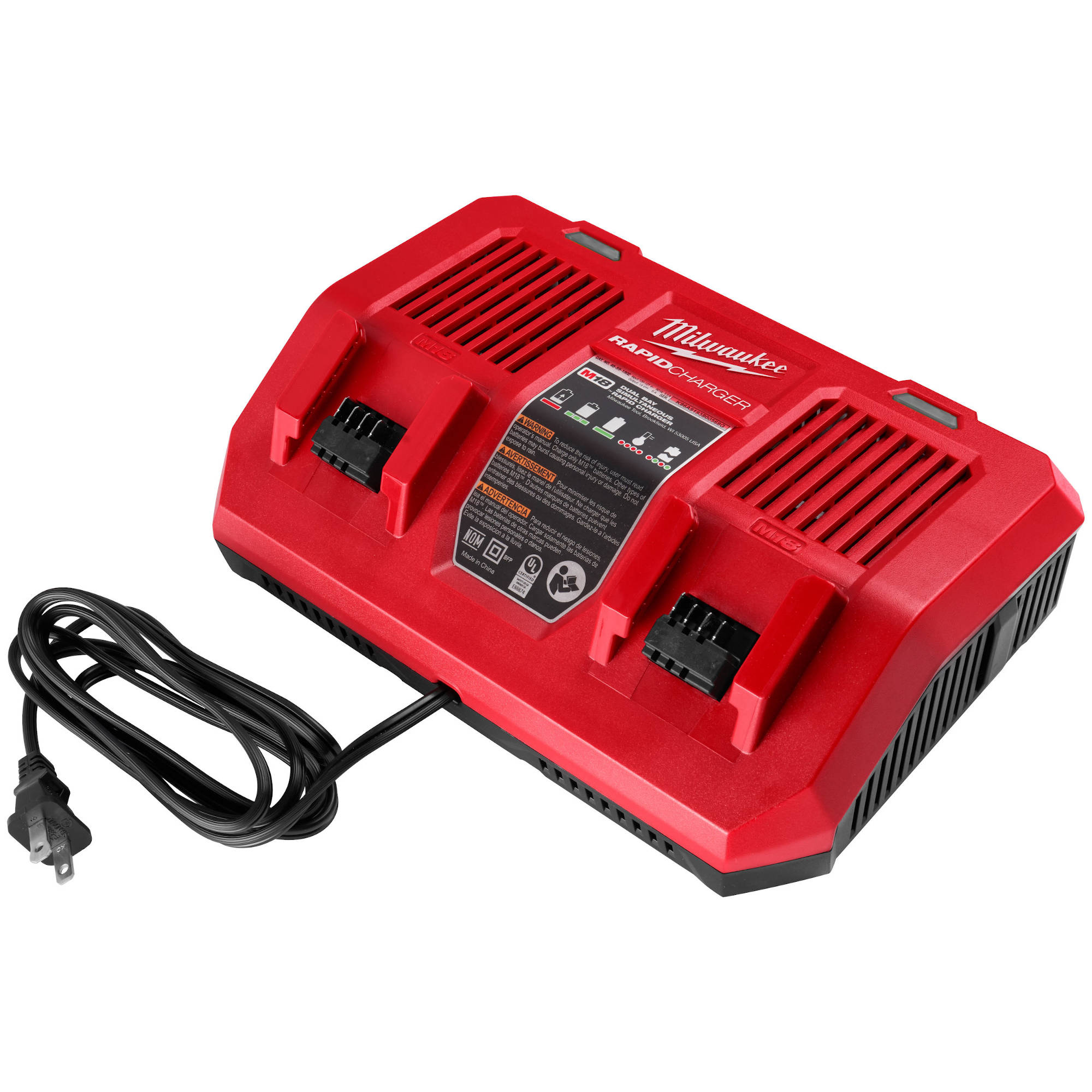 48-59-1802 Milwaukee M18™ Dual Bay Simultaneous Rapid Charger 1