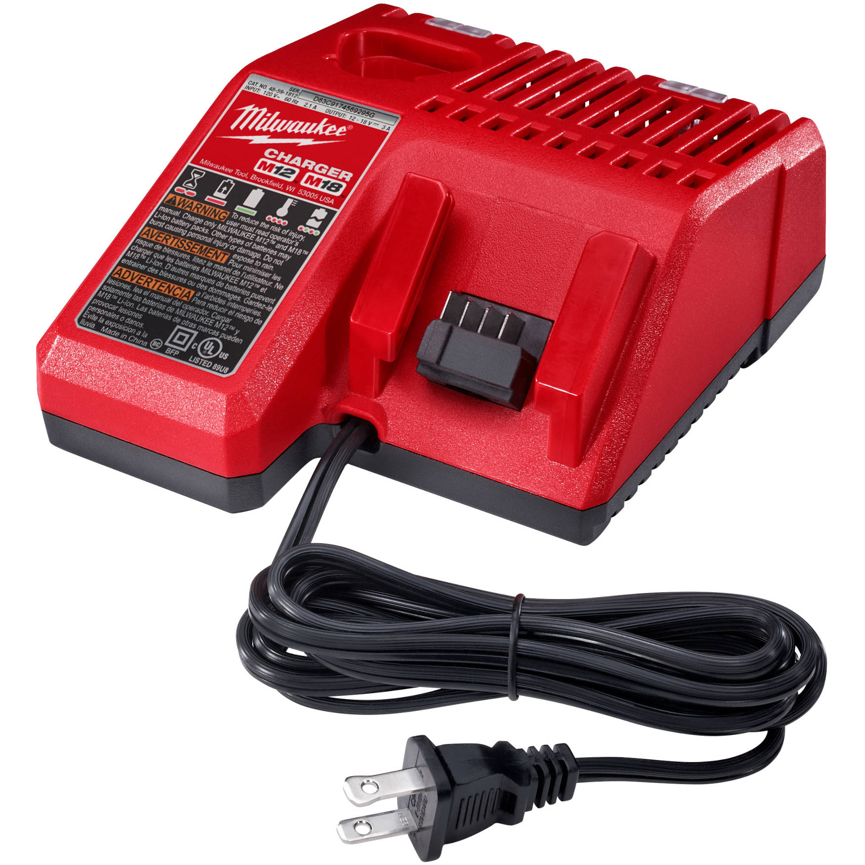 48-59-1812 Milwaukee M18™ & M12™ Multi-Voltage Charger 1