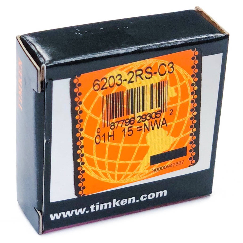 6203-2RS-C3 Timken Ball Bearing, Double Sealed 4
