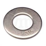 78014 Fastenal 1/4^ Flat Washer, 316 Stainless Steel