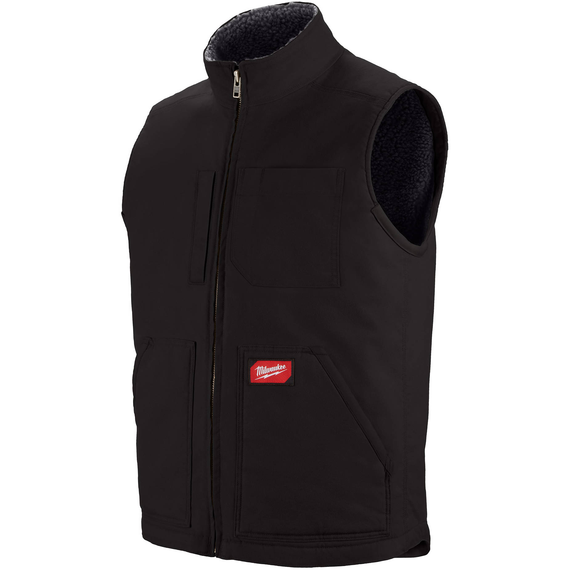 801B-L Milwaukee Heavy Duty Sherpa Lined Vest, Black, Large 3