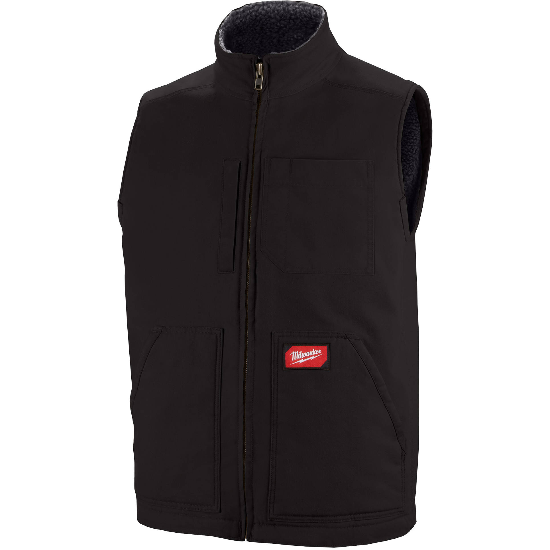 801B-XL Milwaukee Heavy Duty Sherpa Lined Vest, Black, XL 2