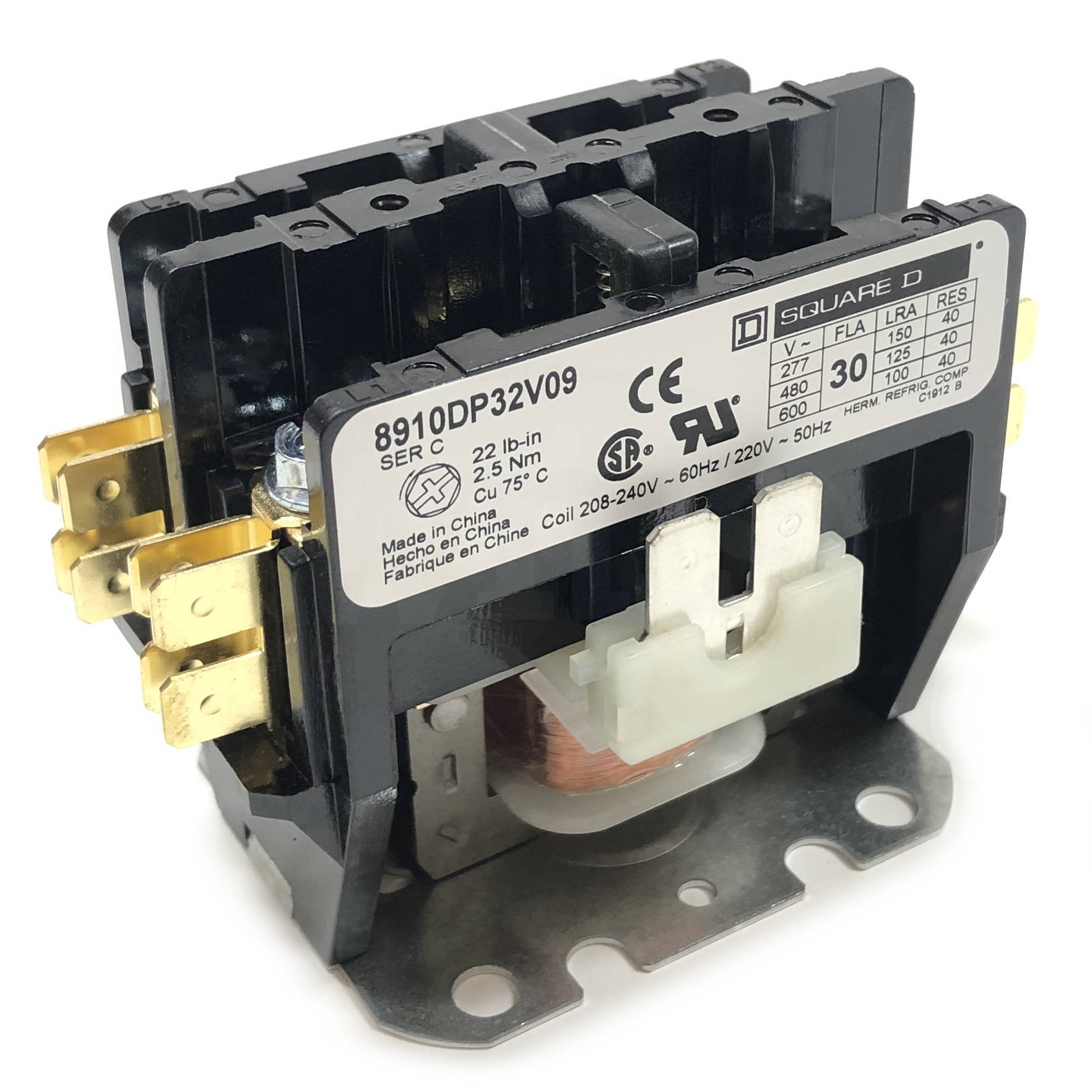 Details about   Square D By Schneider Electric 8910DP31V09 208/240VAC Non-Reversing Definite