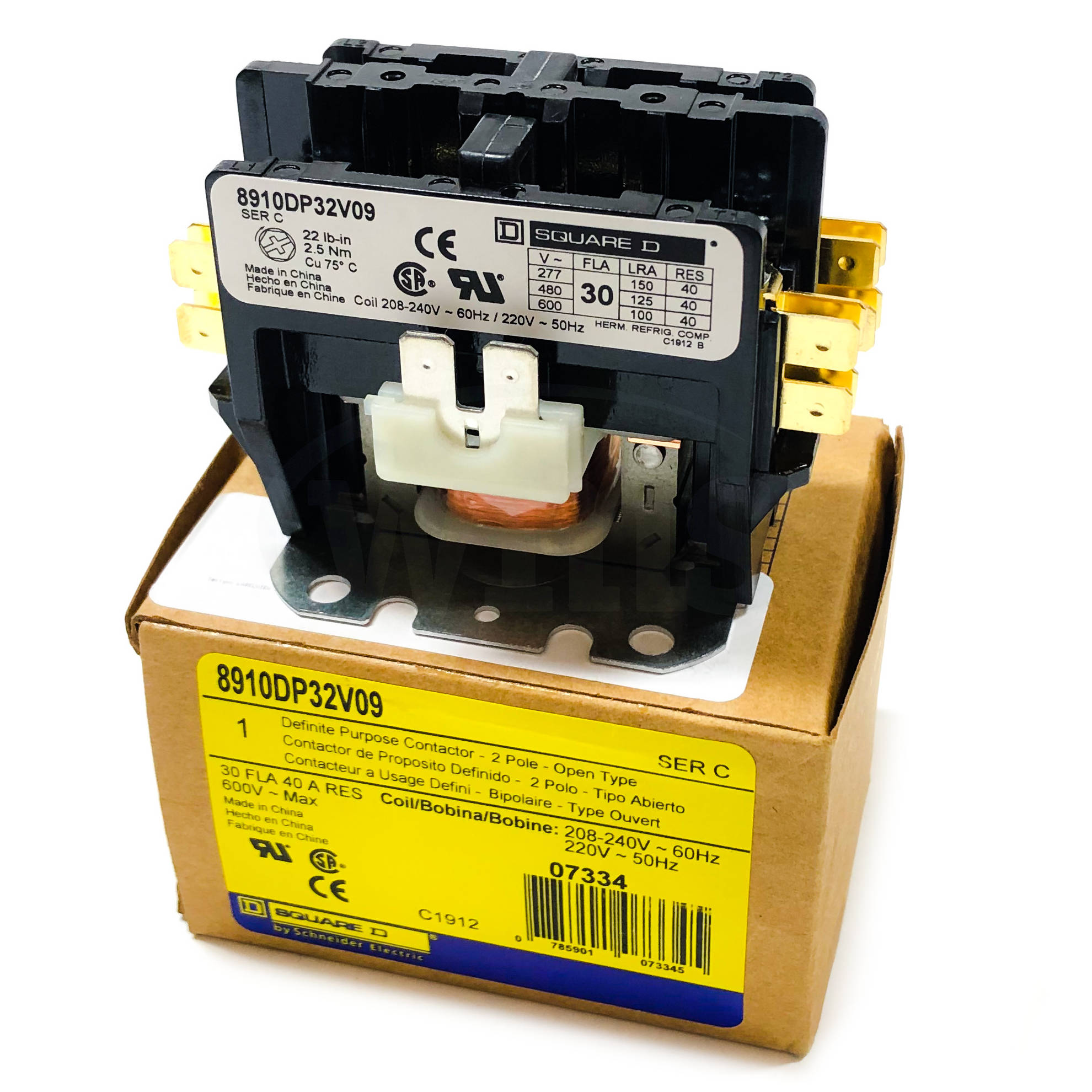 Details about   Square D By Schneider Electric 8910DP31V09 208/240VAC Non-Reversing Definite