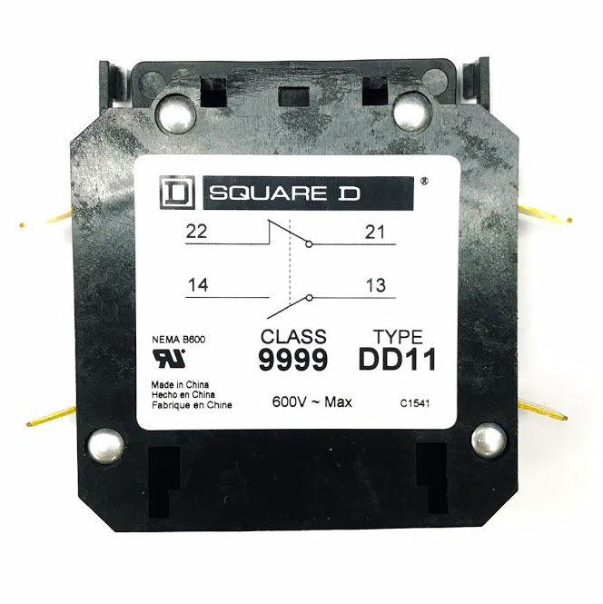 9999DD11 Square D Auxiliary Contact 1NO/1NC 1