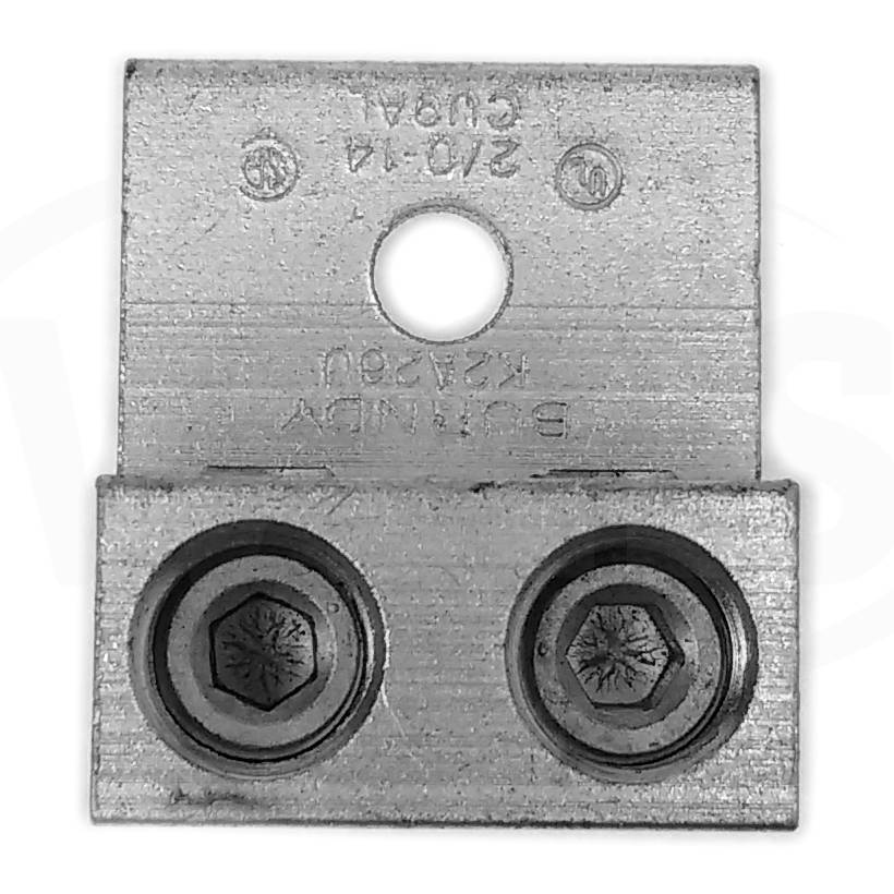 AU-2/0 Aluminum Universal Terminal Lug, 1/4' Eye 3