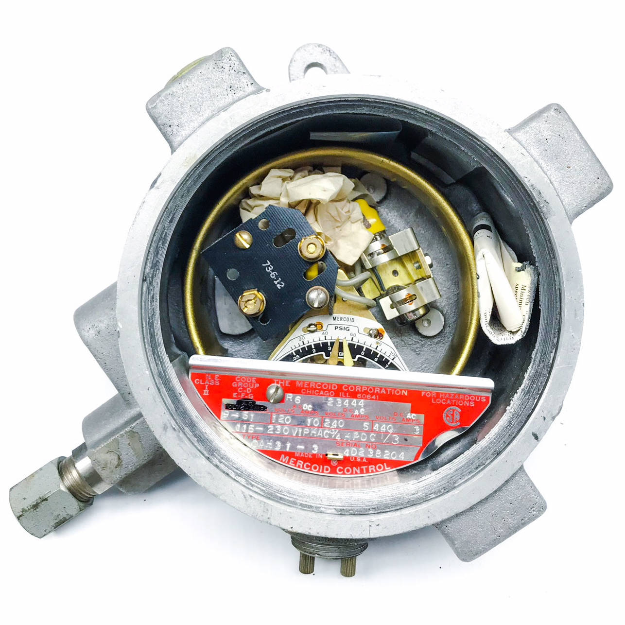 DAH31-3 Mercoid Control Pressure Switch Explosion Proof, Series D 3