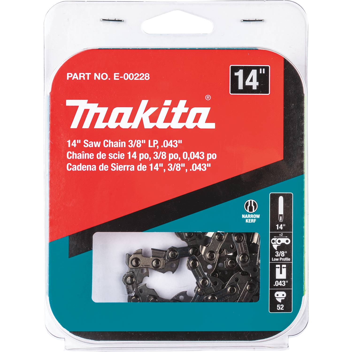 E-00228 Makita 14' Saw Chain, 3/8' LP, .043' 1