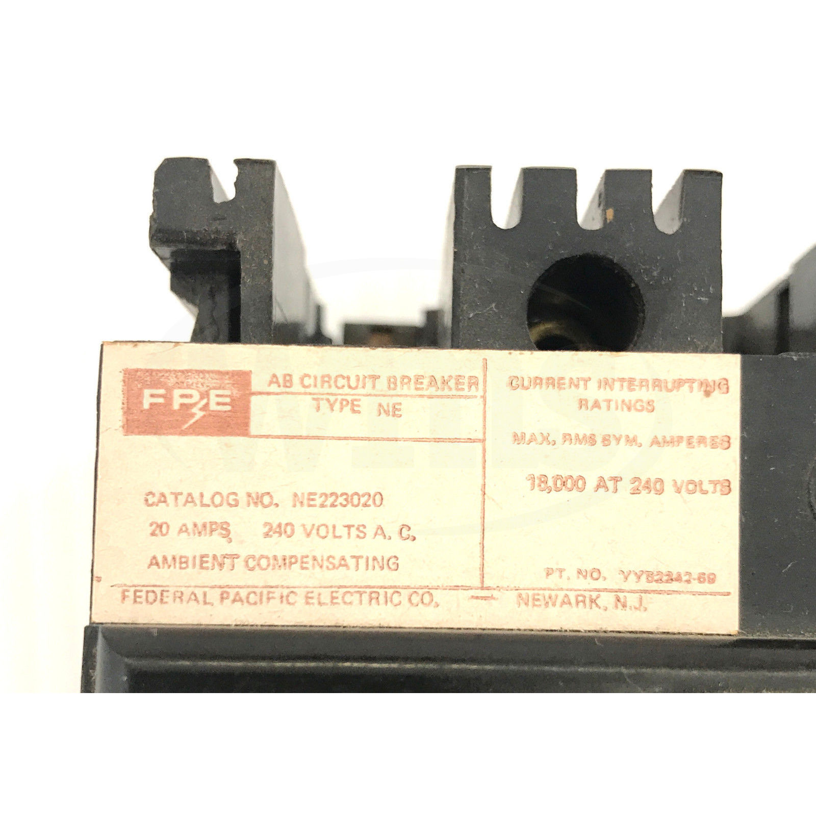NE223020 FPE Circuit Breaker, 2-Pole, 20 Amp, 240VAC 3