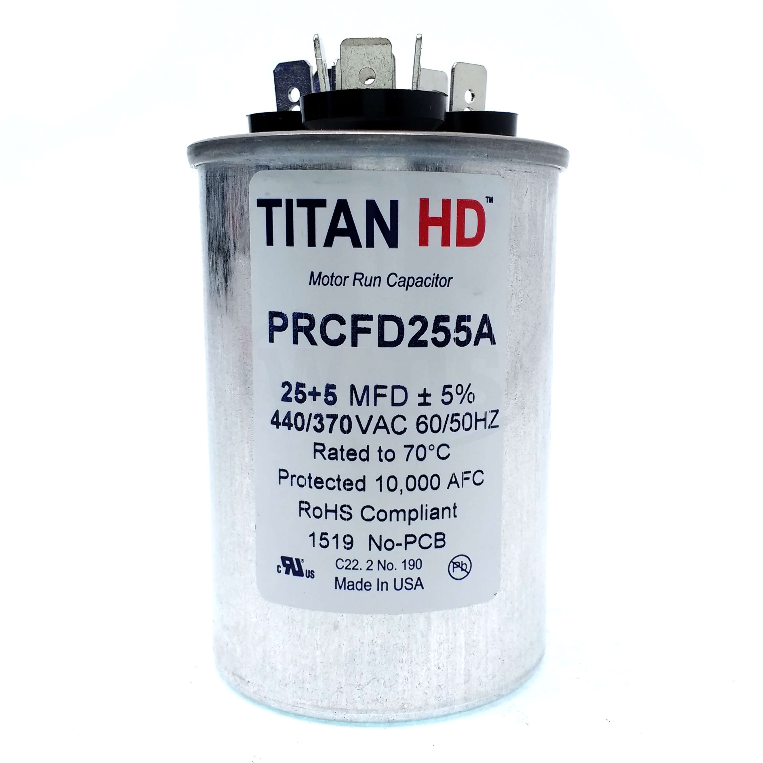 PRCFD255A 25+5 MFD Titan HD Run Capacitor 2