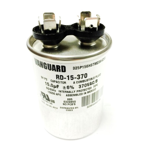 RD-15-370 Vanguard Run Capacitor, 370 Vac, 15 µF