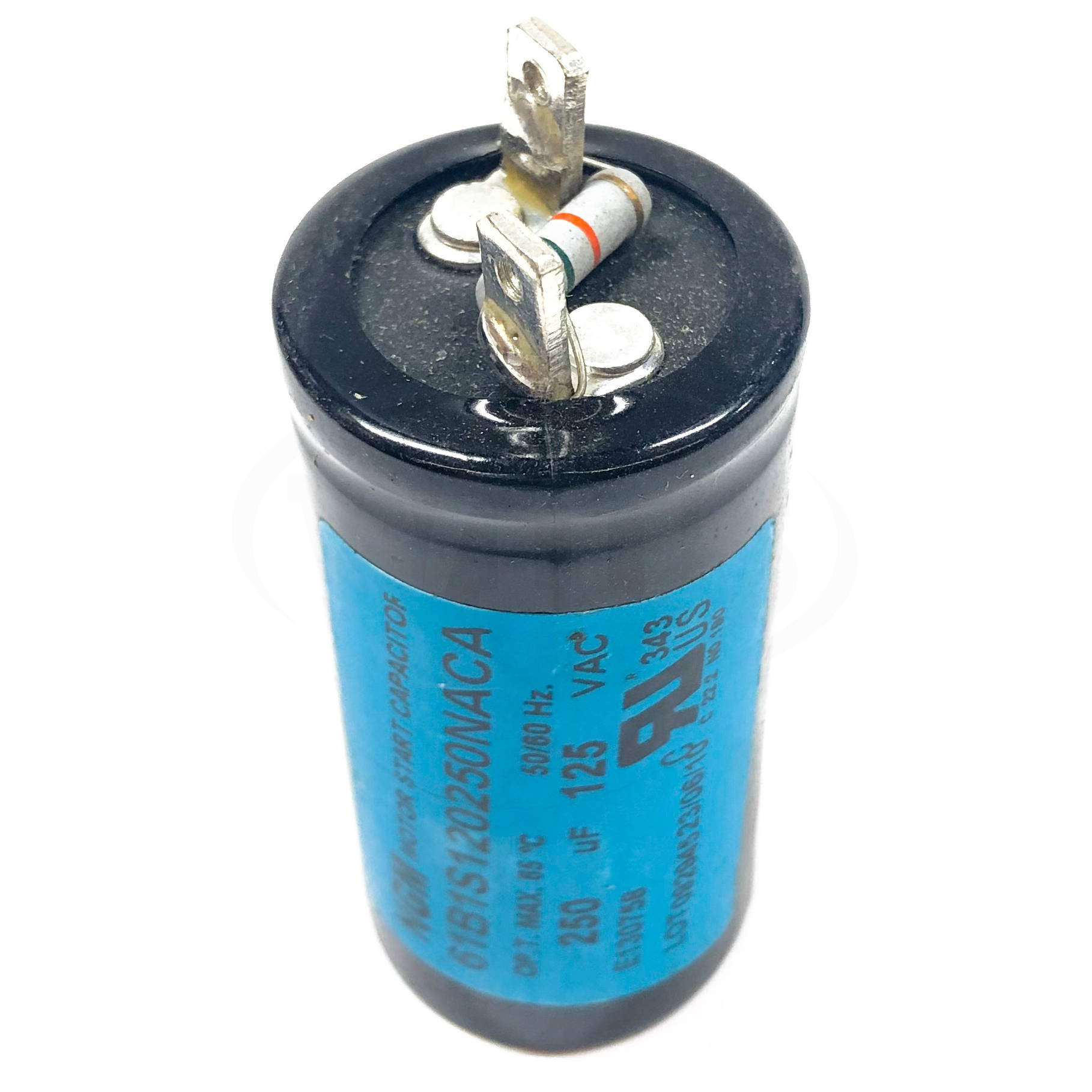 Start Capacitor 43-56 MFD uf 110-125 VAC Round Electric Motor • Made in USA 