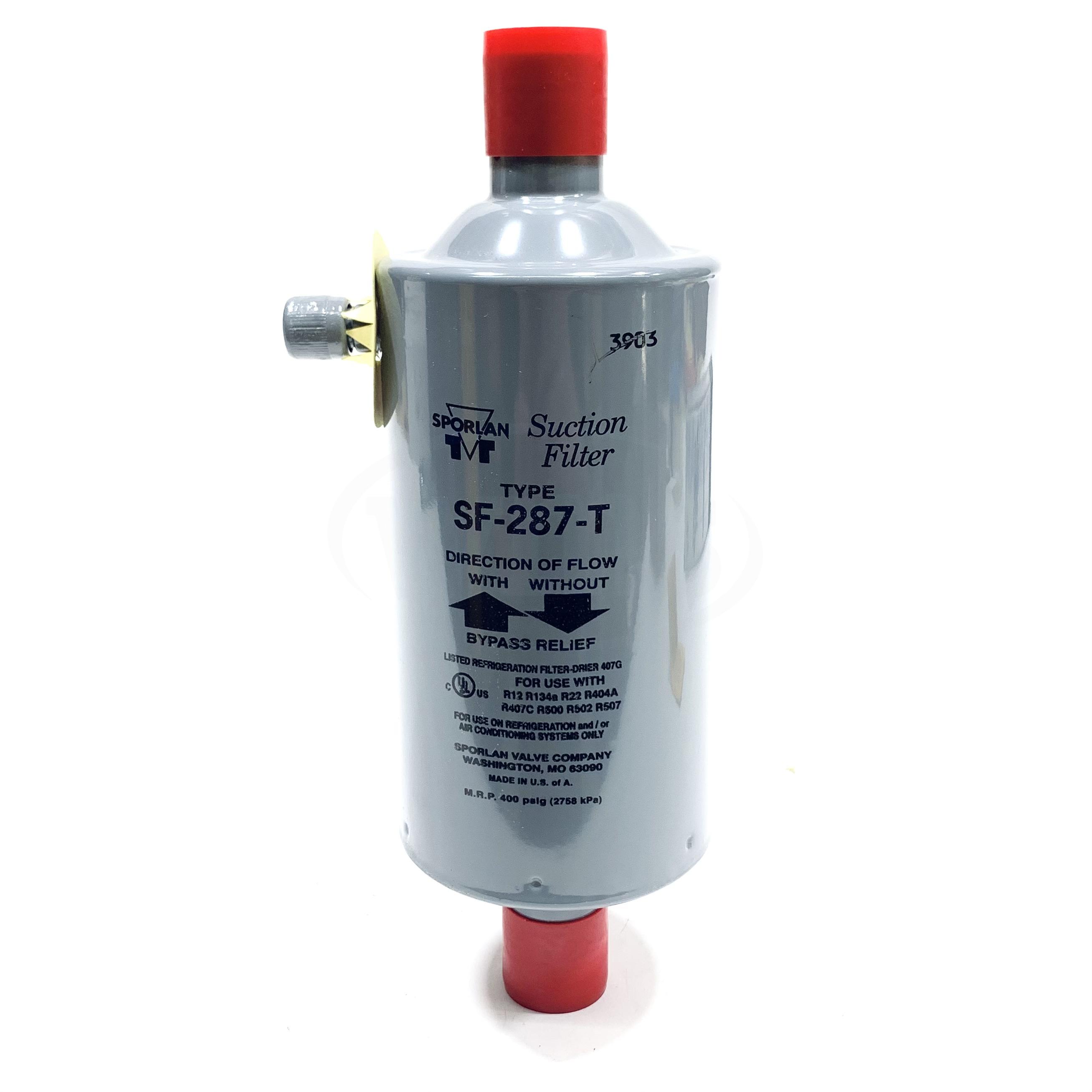 SF-287-T Sporlan Suction Filter, 7/8“ODF w/Relief Bi-Directional 3