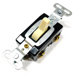 501-IG Pass & Seymour Single Pole Switch, 15A, 120/277 VAC, Ivory