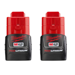 48-11-2411 Milwaukee M12™ Redlithium™ 1.5Ah Compact Battery, 2 Pack