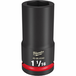 49-66-6340 MilwaukeeSHOCKWAVE Impact Duty™ 3/4^Drive 1-1/16^ Deep 6 Point Socket