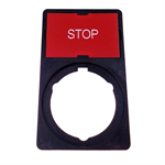 APP30-18 WEG ^STOP^ Legend Plate & Holder