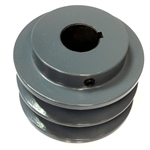 2BK3016 3.15^ x 1^ BK Double Groove V-Pulley