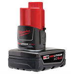 48-11-2460 Milwaukee M12 Redlithium XC6.0 EC Battery