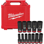 49-66-7011 Milwaukee 12PC SHOCKWAVE Impact Duty™ 1/2^ Drive SAE Deep Socket Set