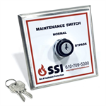 SSI-BP-EP SSI Maintenance Switch Cooper 304SS Plate , ASW2K10-KEY#1 Keyswitch