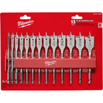 48-27-1520 Milwaukee 13 Piece Flat Boring Bit Set