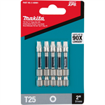 E-00991 Makita Impact XPS® T25 Torx 2^ Power Bit, 5 Pack