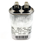 P291-1003 Totaline Oval Run Capacitor, 10uF, 370VAC