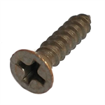 63288 Midwest #6 x 5/8^ Antique Copper Plated Flat Head Sheet Metal Screw
