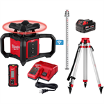 M18™ Red Exterior Rotary Laser Level Kit w/ Receiver, Tripod, & Grade Rod