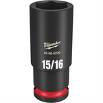 49-66-6229 Milwaukee SHOCKWAVE Impact Duty 1/2^Drive 15/16^ Deep 6 Point Socket