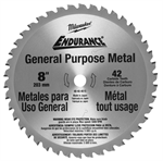 48-40-4515 Milwaukee Circular Saw Metal Cutting Blade, 8^, 42 Tooth