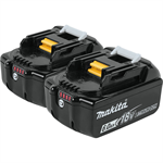 BL1860B-2 Makita 18V LXT® Lithium-Ion 6.0Ah Battery, 2 Pack