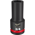 49-66-6335 Milwaukee SHOCKWAVE Impact Duty 3/4^ Drive 3/4^ Deep 6 Point Socket