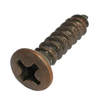 63297 Midwest #6 x 5/8^ Antique Copper Plated Oval Head Sheet Metal Screw