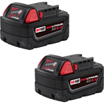48-11-1852 Milwaukee M18 REDLITHIUM 5.0Ah Battery - 2 Pack