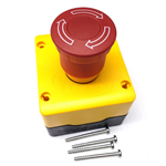 PBW1Y-G11V03 WEG Yellow Pushbutton Box, Red E-Stop