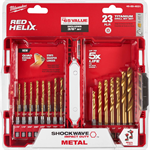 48-89-4631 Milwaukee 23 Piece SHOCKWAVE™ RED HELIX™ Titanium Drill Bit Set