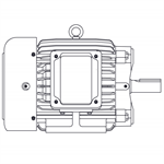 EP0036C Teco-Westinghouse 3HP Cast Iron Electric Motor, 1200RPM