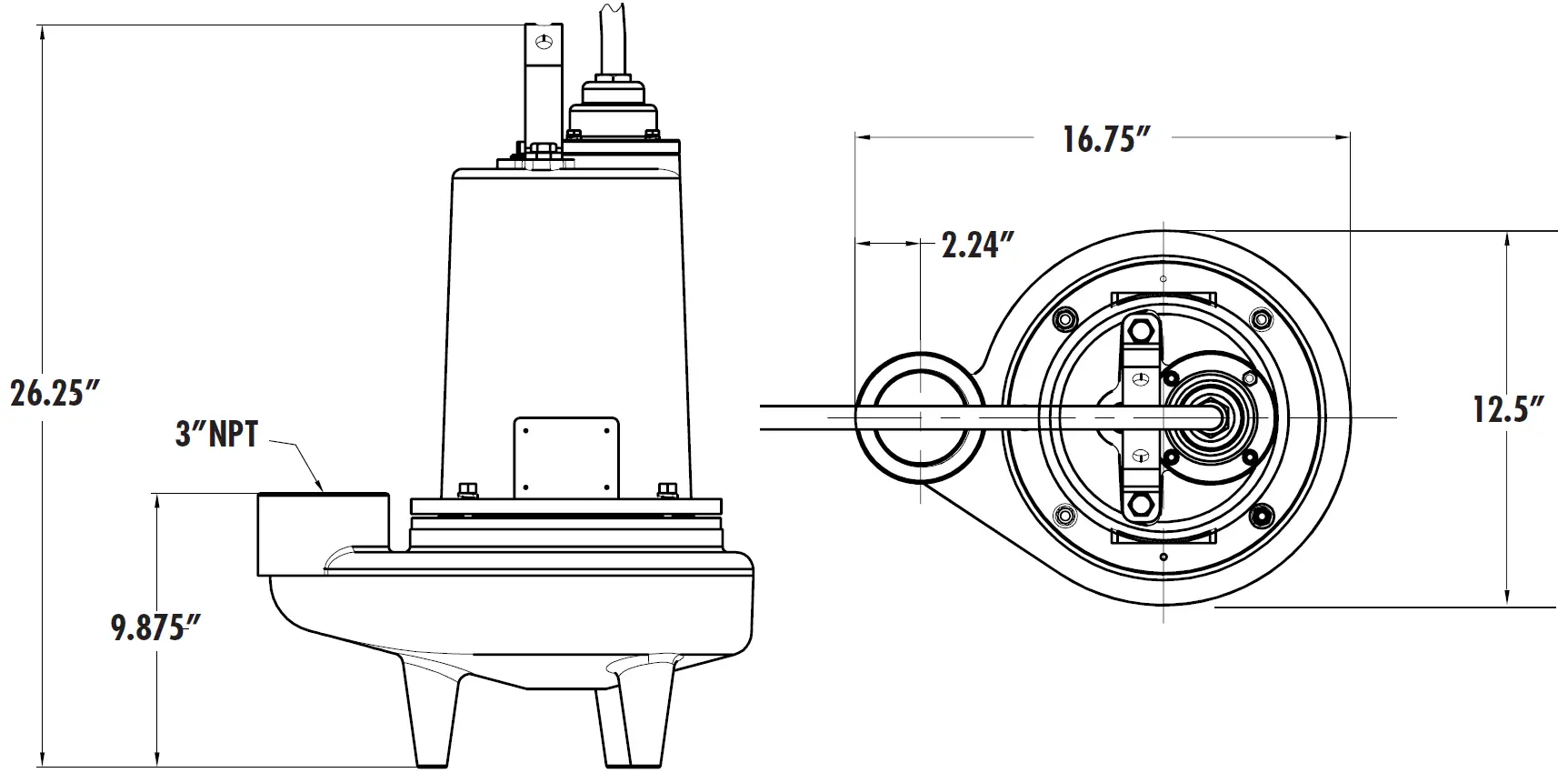 SWF300 Pump Dimensions